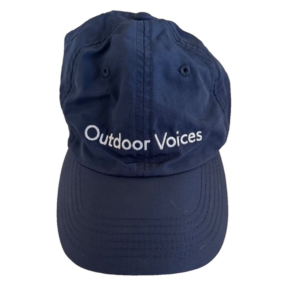 Outdoor Voices Hat Cap Mens Blue Strap Back Lightweight Casual Logo Baseball USA - Picture 1 of 6
